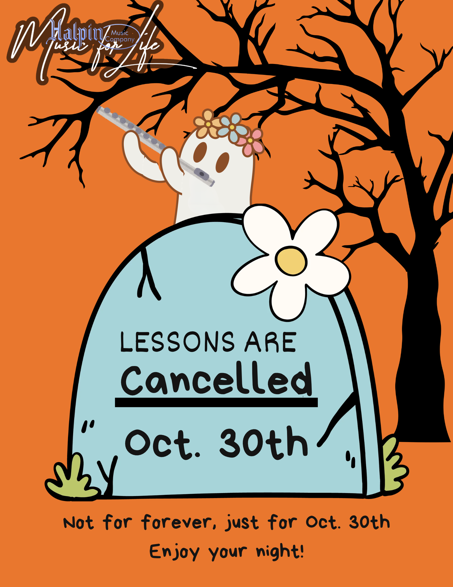 Black and White Illustrated Horror Halloween Party Flyer (10)